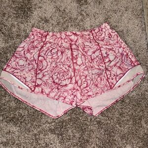 Lululemon Athletica Pink Floral Shorts